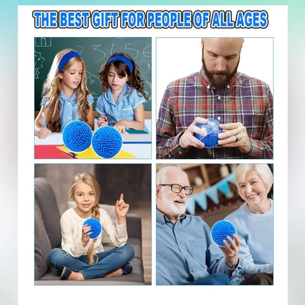 3D Maze Puzzle Balls Set of Two